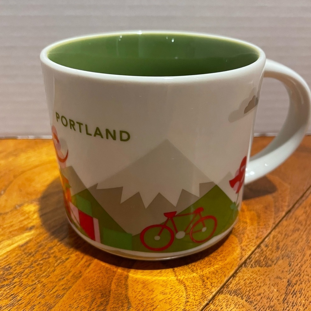 Starbucks Portland YOU ARE HERE Mug with Green Interior